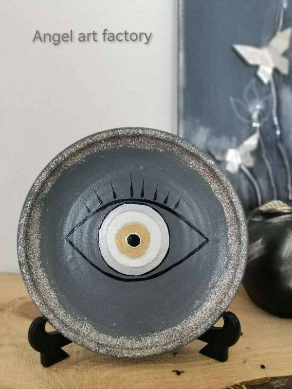 Διακοσμητικό κεραμικό πιάτο μάτι